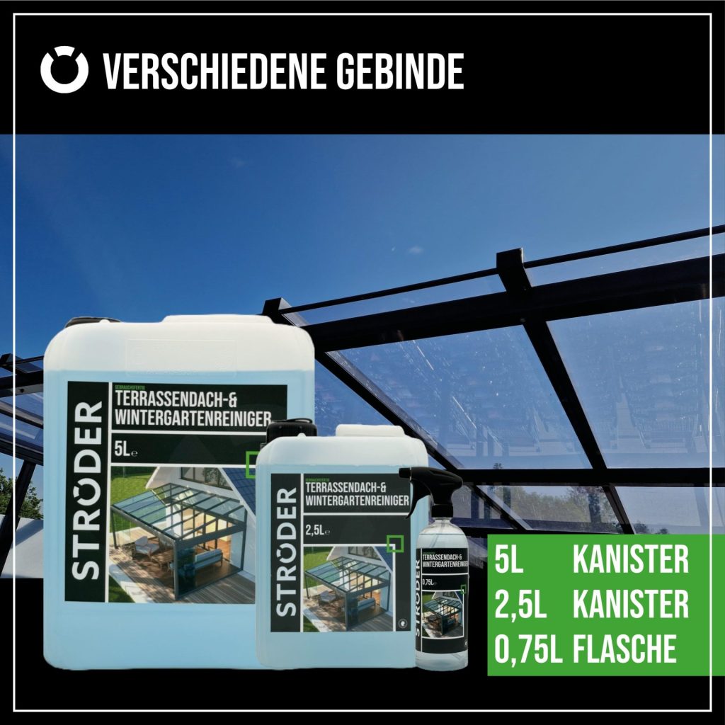 Terrassendach und Wintergartenreiniger Gebinde A+Content